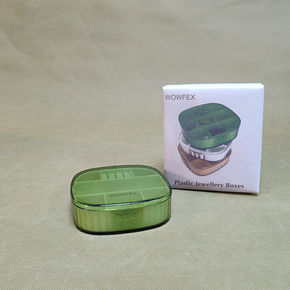 WOWFEX    Jewellery boxes,Mini Jewelry Travel Case,Traveling Jewelry Organizer, for Collecting Small Items, Beads, Jewelry,Earrings, Necklaces