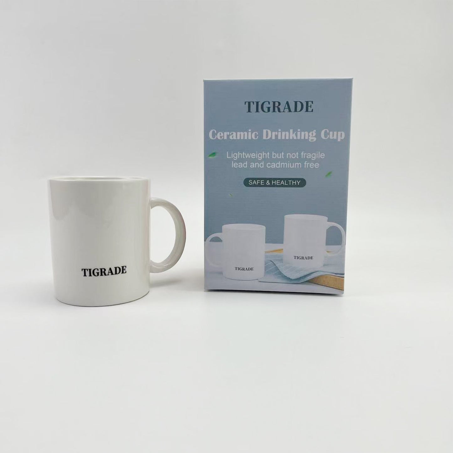 TIGRADE   Cups and mugs ,White Coffee Mugs,  Ceramic Coffee Cups, for Mugs for Coffee, Tea, Hot Cocoa, Milk