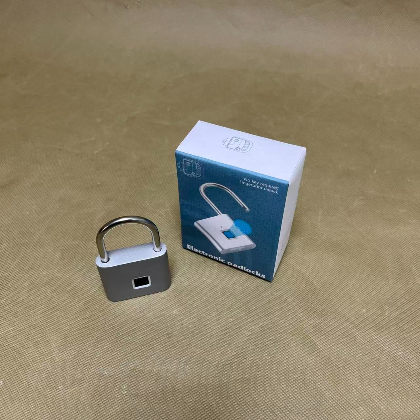 Electronic padlocks ，Fingerprint Smart Padlock Lock, Biometric Metal Keyless Thumbprint Lock, Waterproof, USB Rechargeable