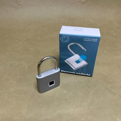Electronic padlocks ，Fingerprint Smart Padlock Lock, Biometric Metal Keyless Thumbprint Lock, Waterproof, USB Rechargeable