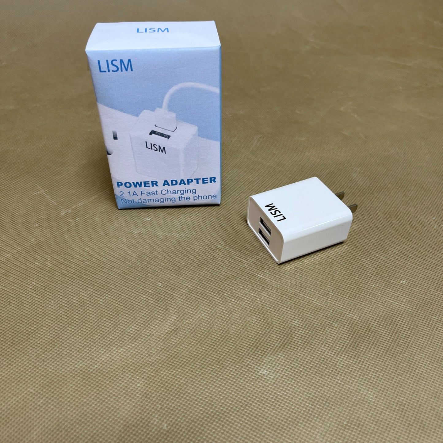 LISM  Power adapters,USB Wall Charger,  Dual Port USB Cube Power Adapter Wall Charger