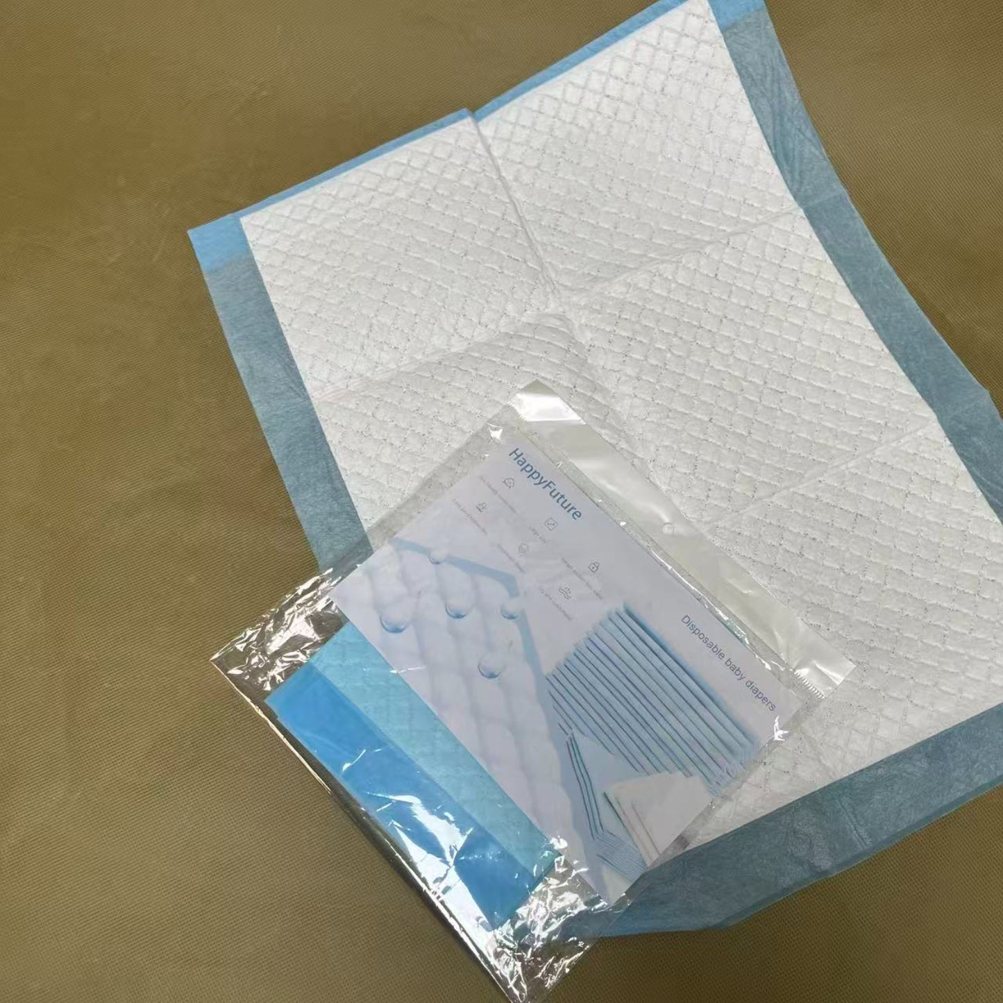 HappyFuture  Baby diapers,High Absorb Incontinence Changing Pad with Breathable, Waterproof