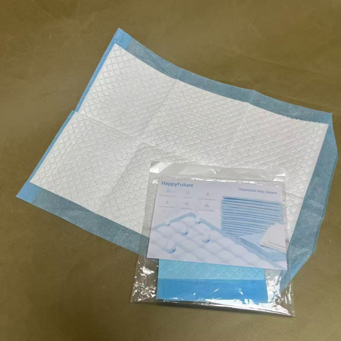 HappyFuture  Baby diapers,High Absorb Incontinence Changing Pad with Breathable, Waterproof