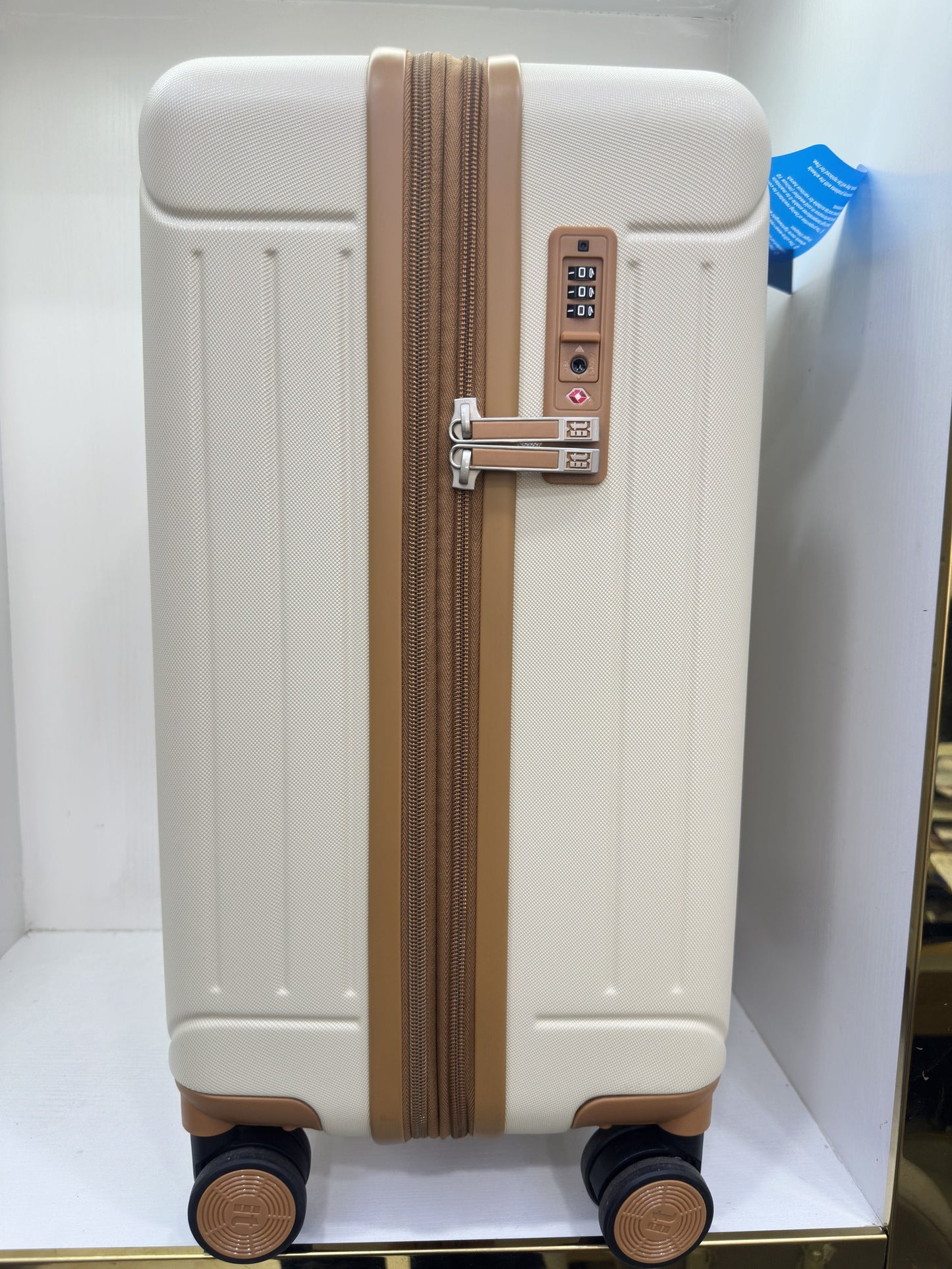suitcase, Hardside Suitcase with Spinner Wheels, Lightweight ABS Hard Shell Checked Luggage