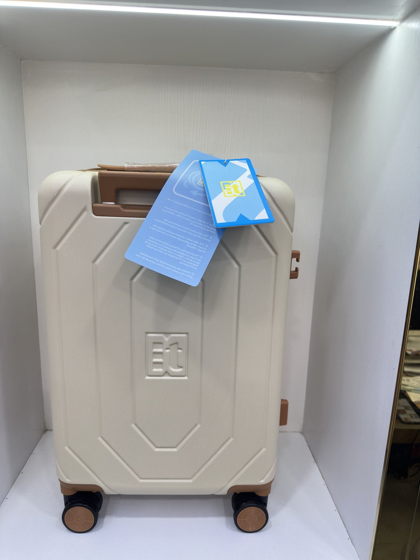 suitcase, Hardside Suitcase with Spinner Wheels, Lightweight ABS Hard Shell Checked Luggage
