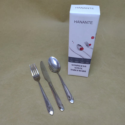 HANANTE Stainless steel table knives,  Silverware set for Home, Kitchen and Restaurant, Mirror Polished& Dishwasher Safe