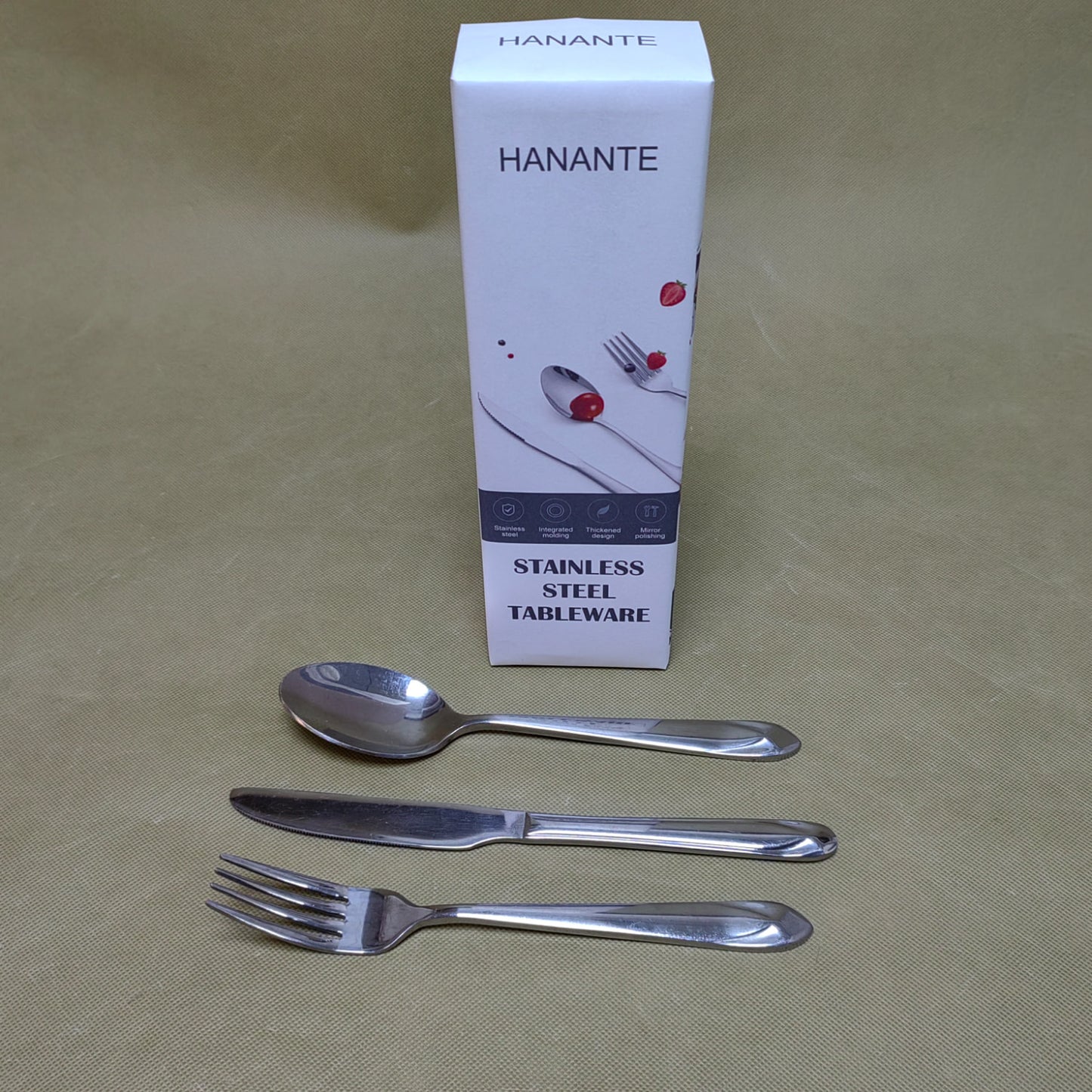 HANANTE Stainless steel table knives,  Silverware set for Home, Kitchen and Restaurant, Mirror Polished& Dishwasher Safe