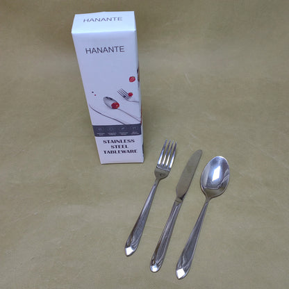 HANANTE Stainless steel table knives,  Silverware set for Home, Kitchen and Restaurant, Mirror Polished& Dishwasher Safe