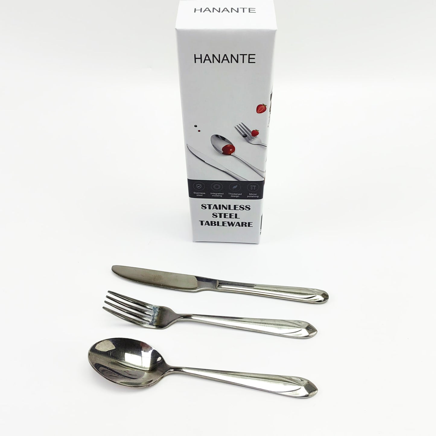 HANANTE Stainless steel table knives,  Silverware set for Home, Kitchen and Restaurant, Mirror Polished& Dishwasher Safe