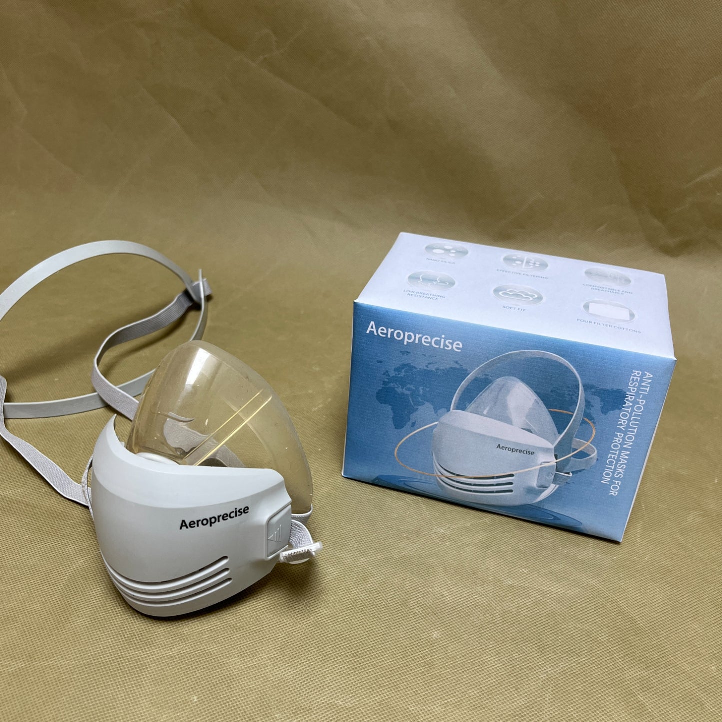 Aeroprecise   Anti-pollution masks for respiratory protection, All day Comfortable Reusable Respirator Mask