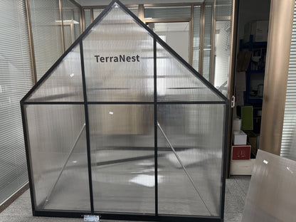 TerraNest Modular greenhouses not of metal,Transparent Panels Windows Door for Backyard Garden, Outside Walk in Plant Greenhouses