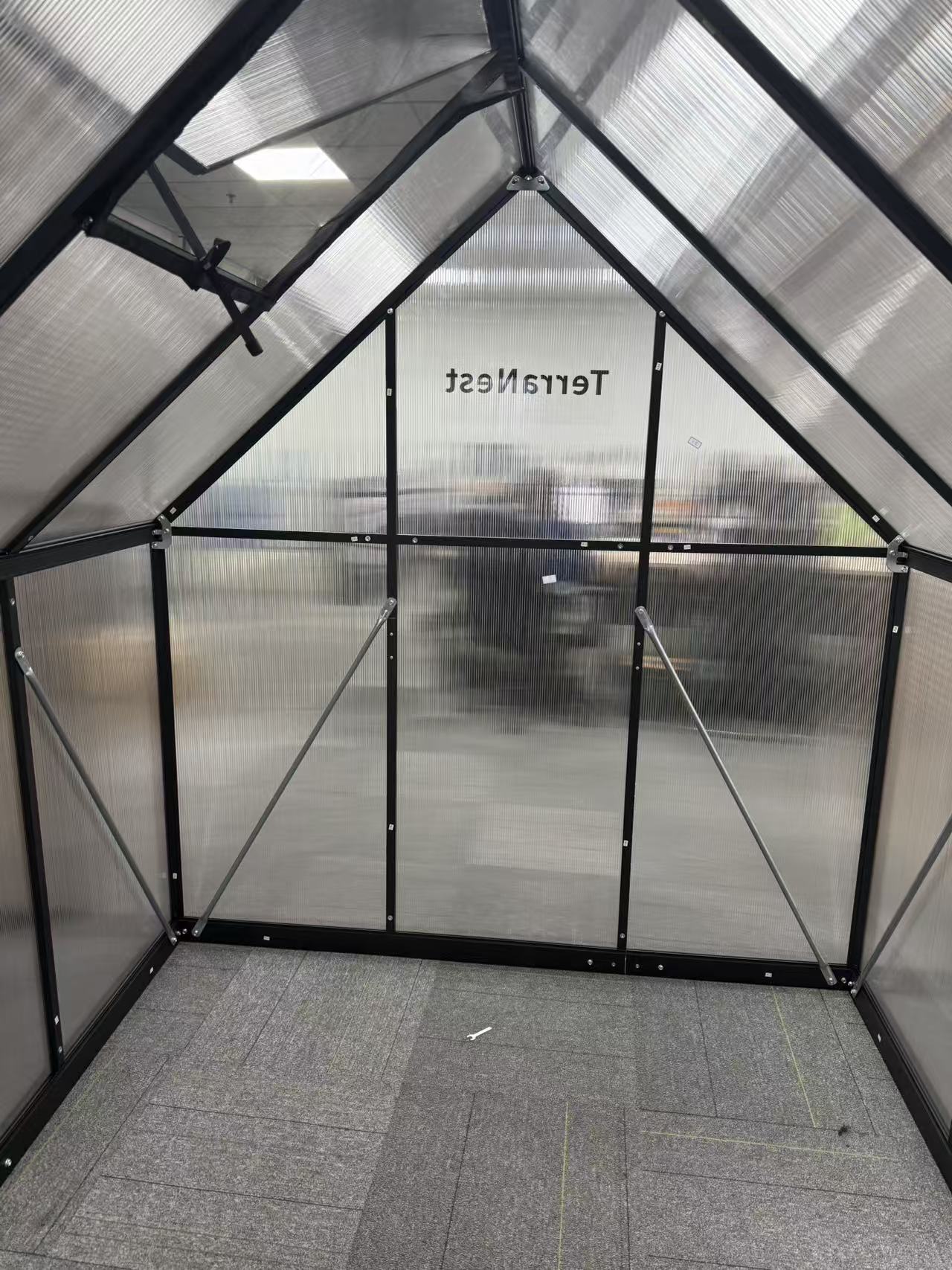 TerraNest Modular greenhouses not of metal,Transparent Panels Windows Door for Backyard Garden, Outside Walk in Plant Greenhouses