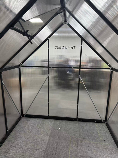 TerraNest Modular greenhouses not of metal,Transparent Panels Windows Door for Backyard Garden, Outside Walk in Plant Greenhouses