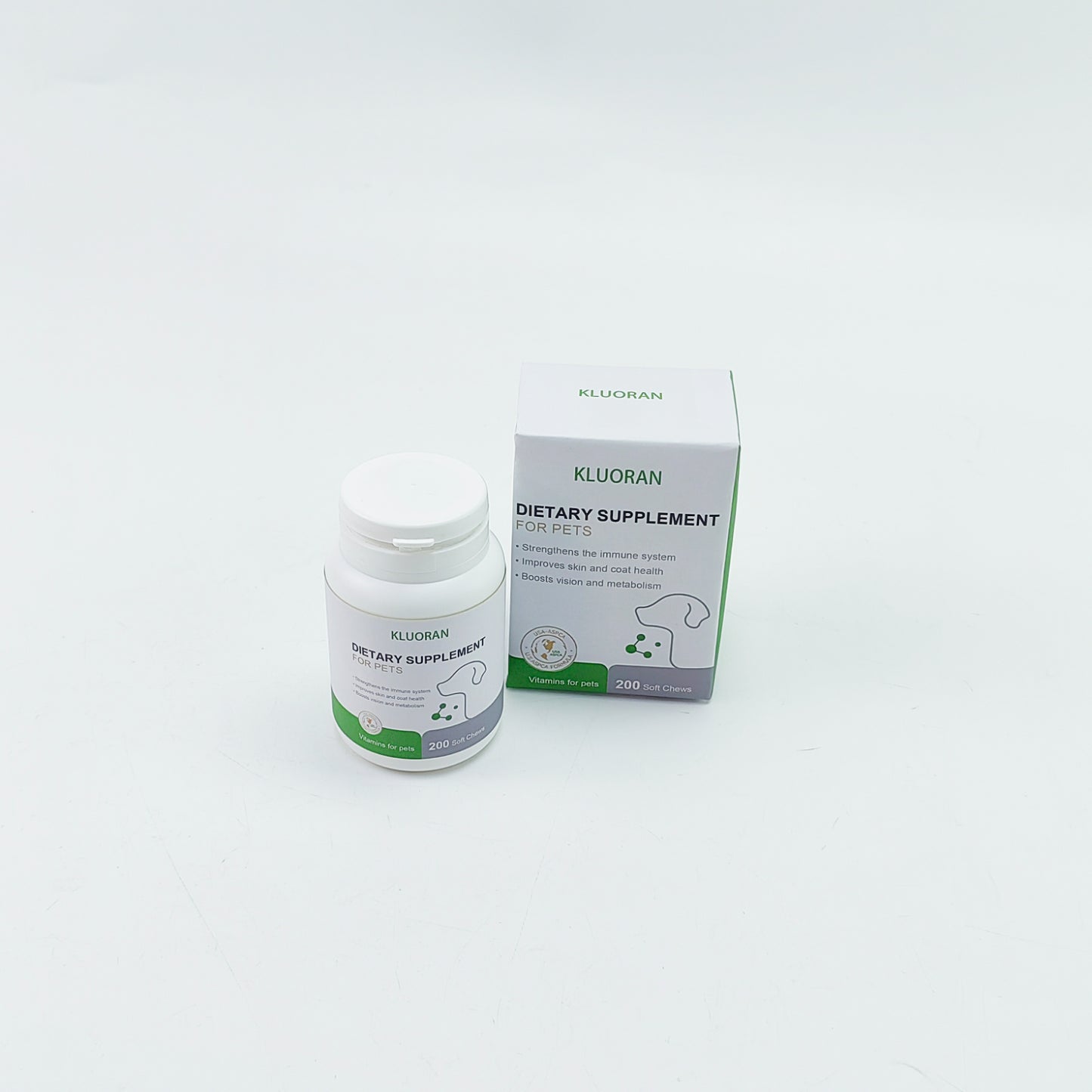 KLUORAN  Dietary supplements for pets,Dog Supplements & Vitamins, Vitamins for Skin and Coat Allergies, Probiotics