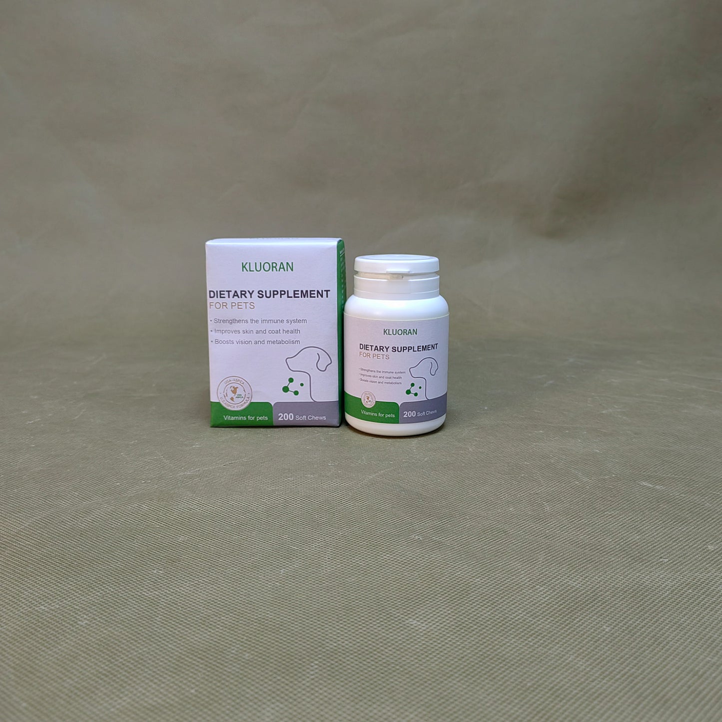 KLUORAN  Dietary supplements for pets,Dog Supplements & Vitamins, Vitamins for Skin and Coat Allergies, Probiotics