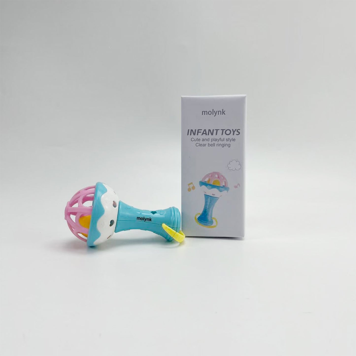 molynk  Infant toys ,  Infant Grab Shake Rattle, Easy Hold Sensory Teether, Babies Development Learning Music Toy