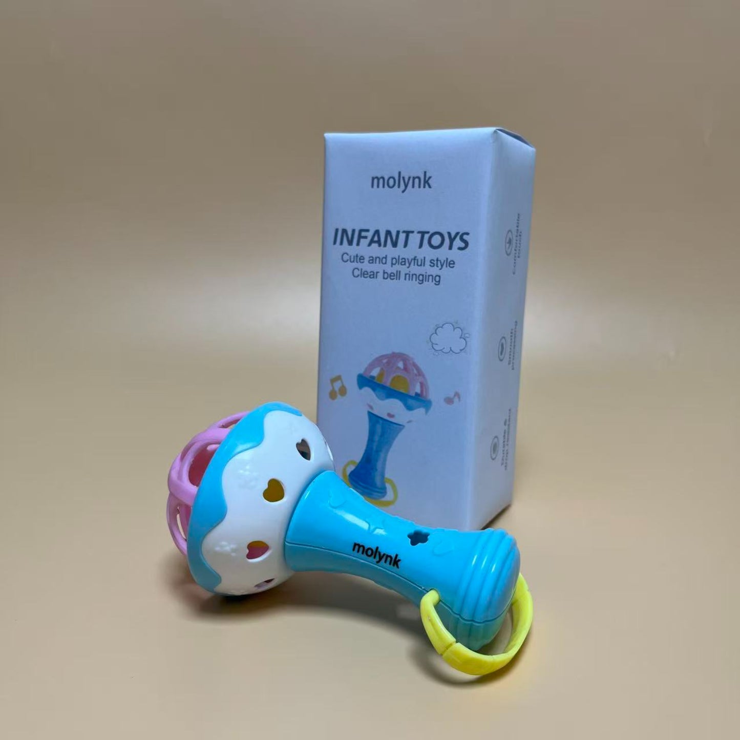 molynk  Infant toys ,  Infant Grab Shake Rattle, Easy Hold Sensory Teether, Babies Development Learning Music Toy