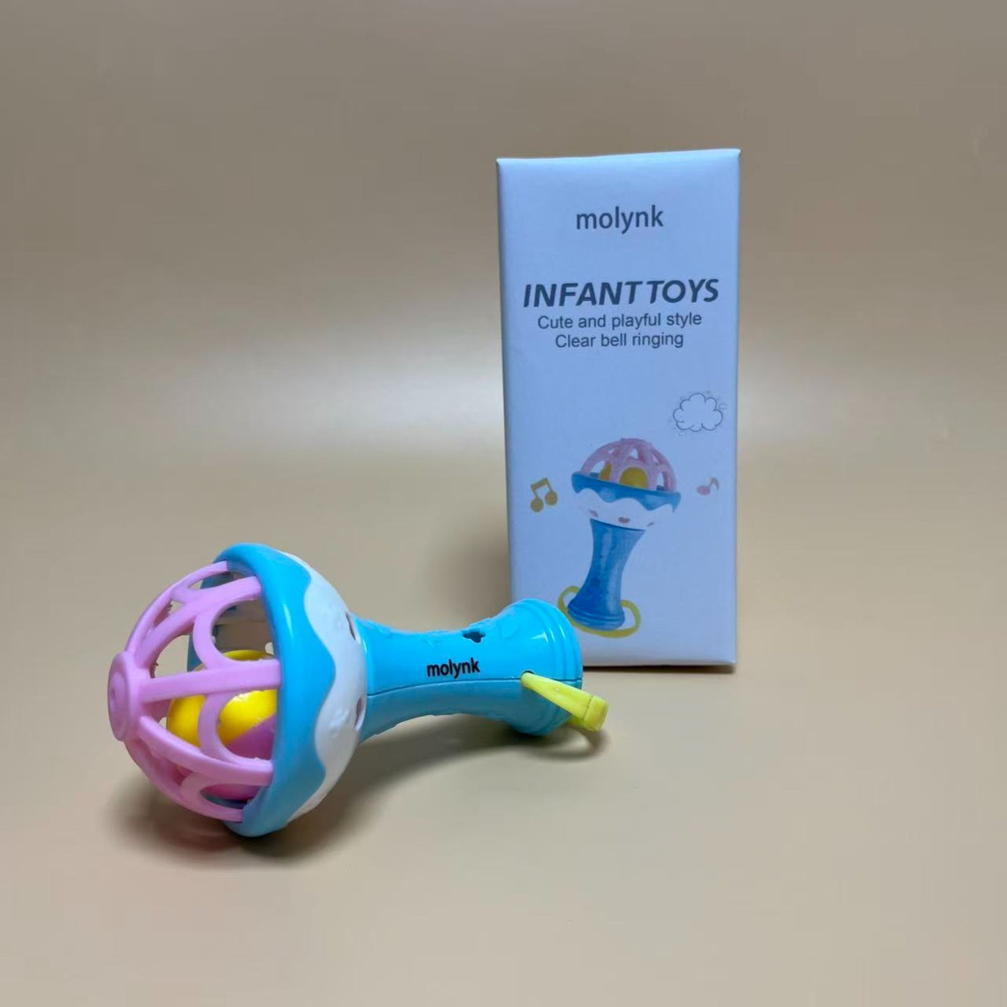 molynk  Infant toys ,  Infant Grab Shake Rattle, Easy Hold Sensory Teether, Babies Development Learning Music Toy