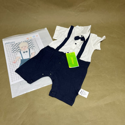 jddupy   Infant wear ,Baby Boy Baptism Christening Outfit Bowtie Dress Shirt Suspenders Shorts