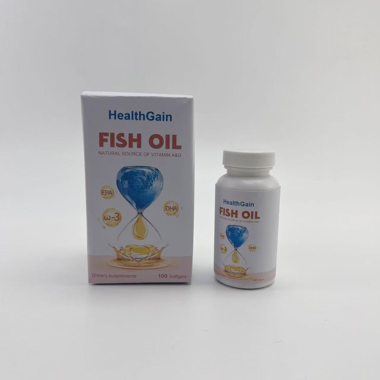 HealthGain  Nutritional supplements ,Fish Oil Omega 3 Supplement, for Healthy Heart Brain Eyes Support