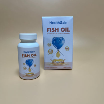 HealthGain  Nutritional supplements ,Fish Oil Omega 3 Supplement, for Healthy Heart Brain Eyes Support
