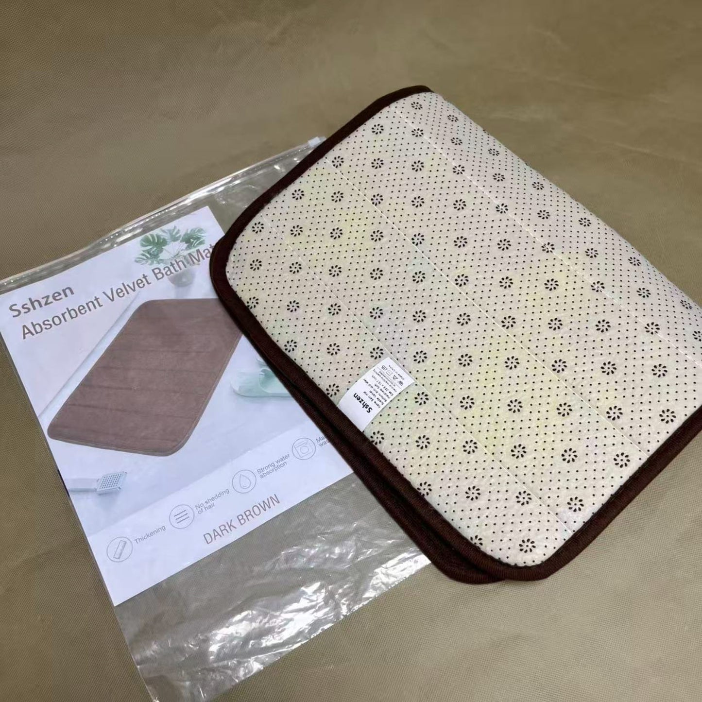 Sshzen  bath mats ,Non Slip Bath Mat Rug Fast Drying Soft Bathroom Shower Mats Rugs,for Bathroom Floor, Tub and Shower