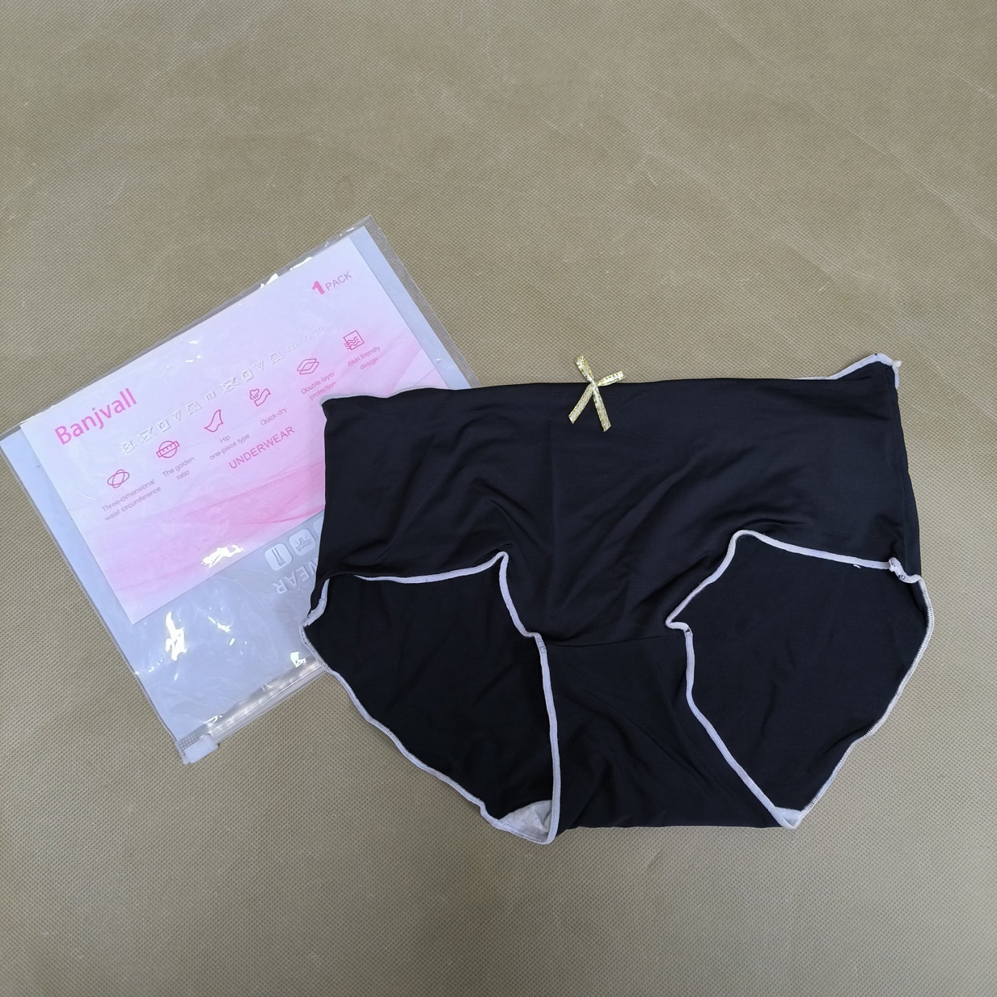 Banjvall Underwear , Women's Underwear, High-Cut Full Coverage Stretch Underwear for Women, Cool & Comfortable,Black