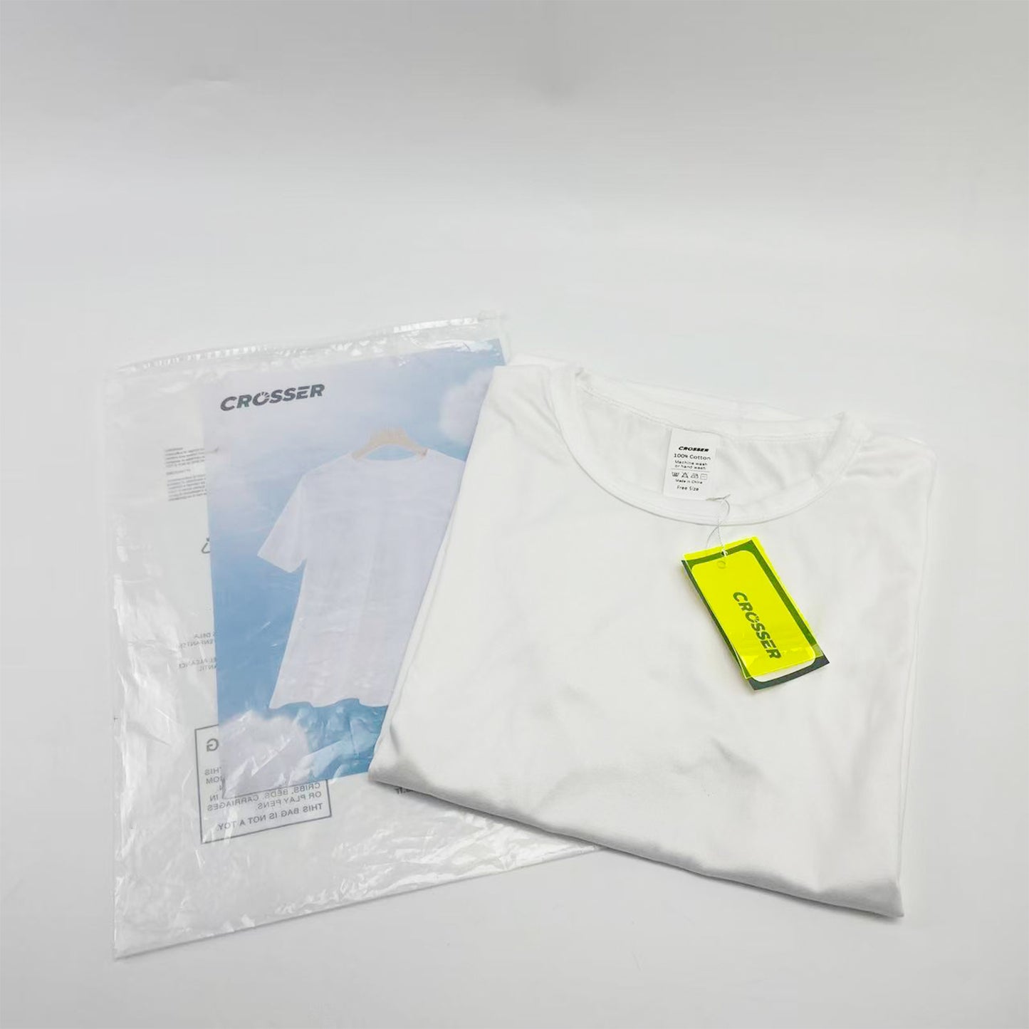 CROSSER   Tee-shirts, Lightweight Cotton Short Sleeve Tee,Gym Workout Athletic Tee Shirts