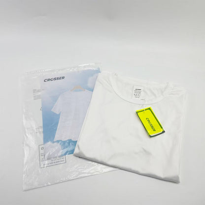 CROSSER   Tee-shirts, Lightweight Cotton Short Sleeve Tee,Gym Workout Athletic Tee Shirts
