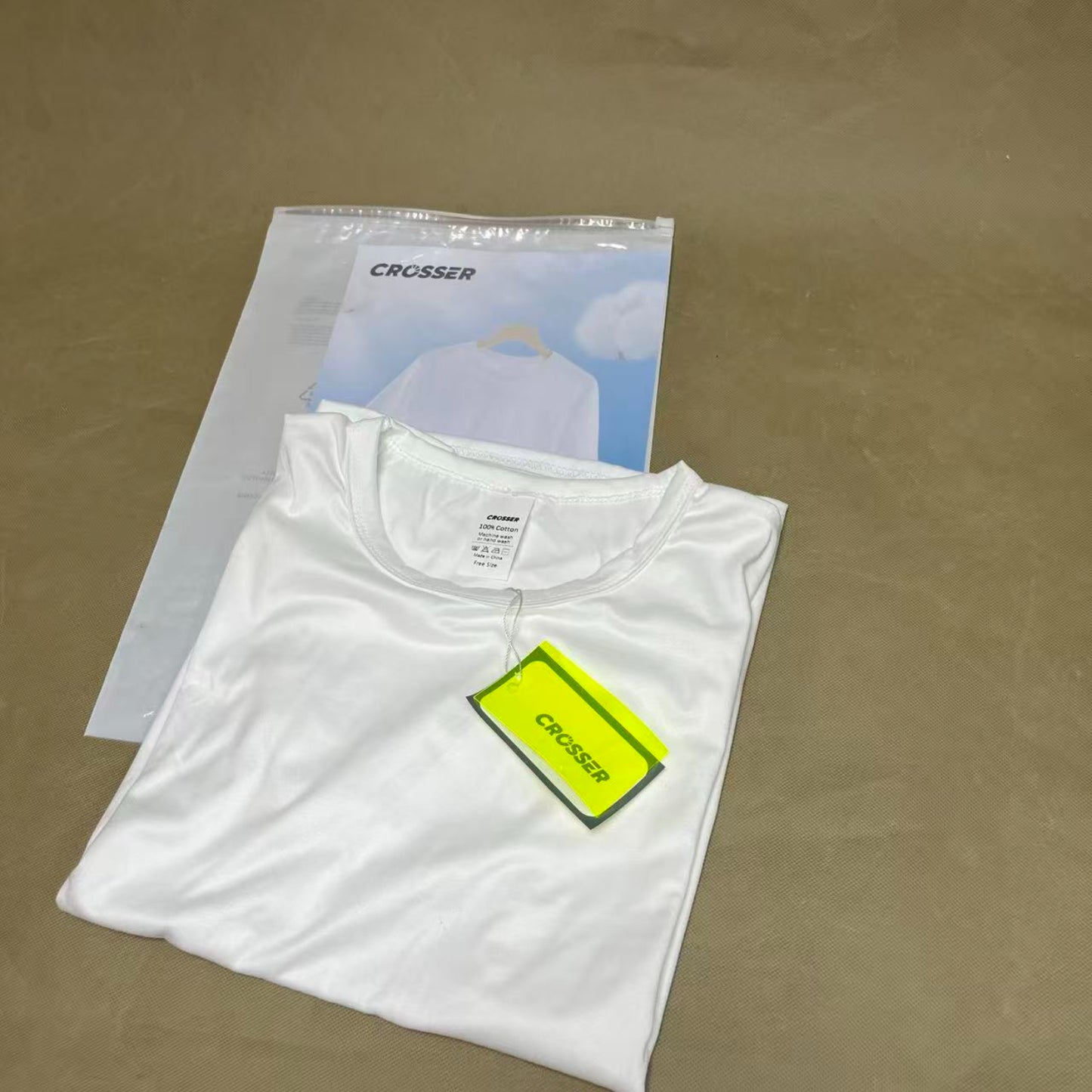 CROSSER   Tee-shirts, Lightweight Cotton Short Sleeve Tee,Gym Workout Athletic Tee Shirts