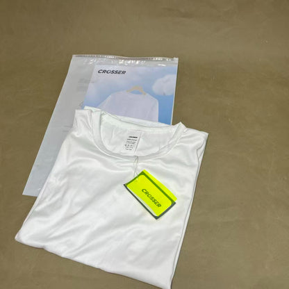 CROSSER   Tee-shirts, Lightweight Cotton Short Sleeve Tee,Gym Workout Athletic Tee Shirts