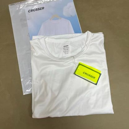 CROSSER   Tee-shirts, Lightweight Cotton Short Sleeve Tee,Gym Workout Athletic Tee Shirts