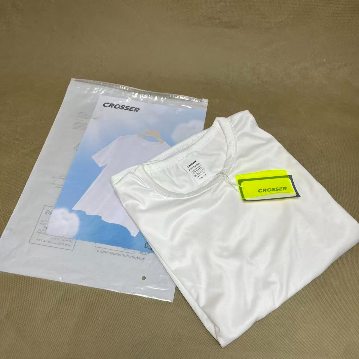 CROSSER   Tee-shirts, Lightweight Cotton Short Sleeve Tee,Gym Workout Athletic Tee Shirts