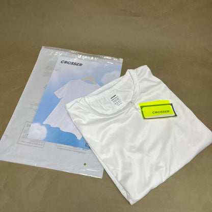 CROSSER   Tee-shirts, Lightweight Cotton Short Sleeve Tee,Gym Workout Athletic Tee Shirts