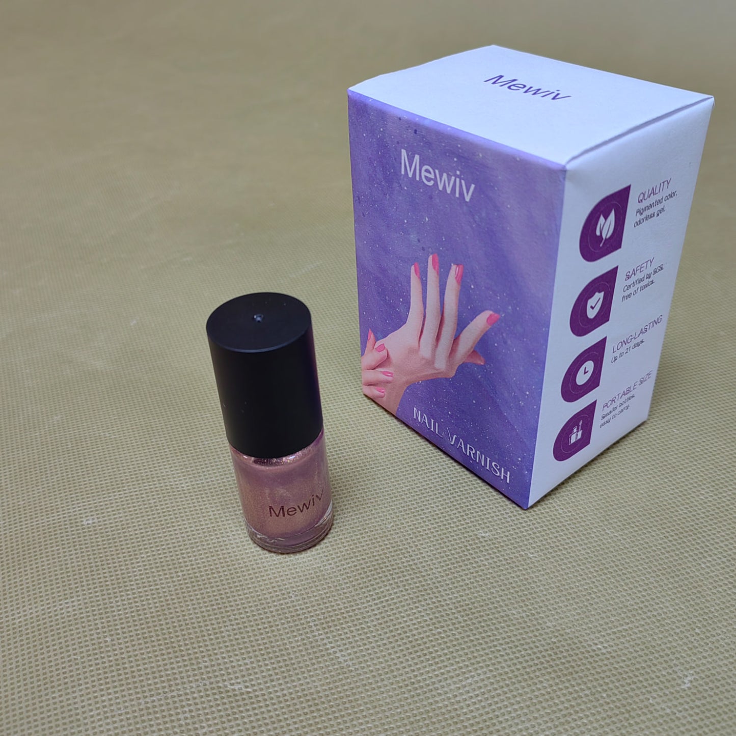 Mewiv  nail varnish,uick Drying Light Pink Nail Polish, Fast Drying and Long Lasting Color Nail Art DIY