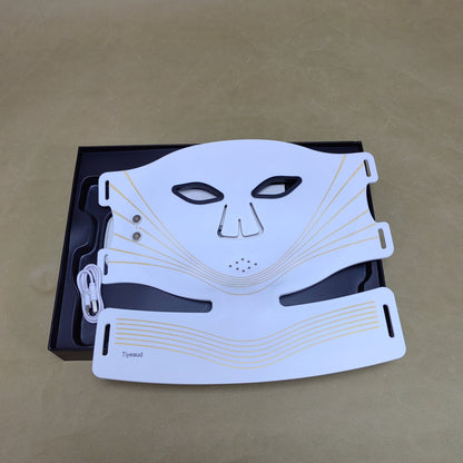 Tiyeaud  Electronic light therapy apparatus for the skin,LED Face & Neck Mask,Light Skin Care Device for Anti-Aging,Brightening & Firming
