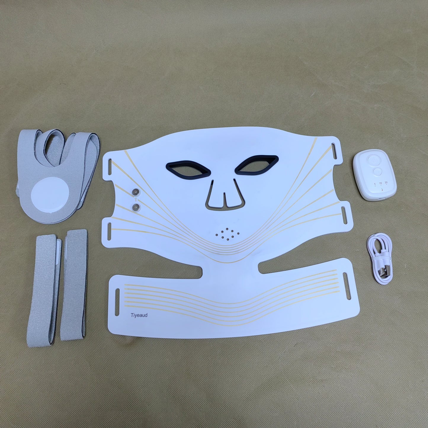 Tiyeaud  Electronic light therapy apparatus for the skin,LED Face & Neck Mask,Light Skin Care Device for Anti-Aging,Brightening & Firming