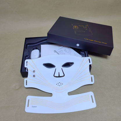 Tiyeaud  Electronic light therapy apparatus for the skin,LED Face & Neck Mask,Light Skin Care Device for Anti-Aging,Brightening & Firming