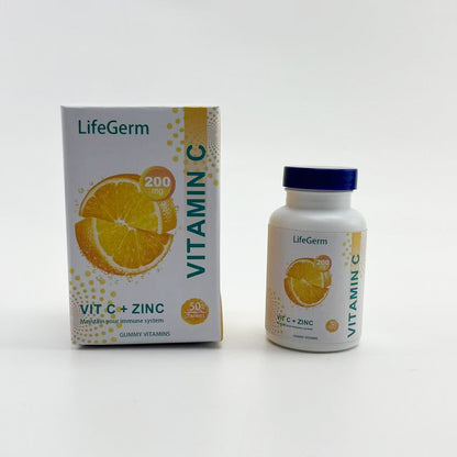 LifeGerm   Gummy vitamins,Vitamin C and Zinc Gummies , Vegan, Non-GMO, and Gluten Free Supplement