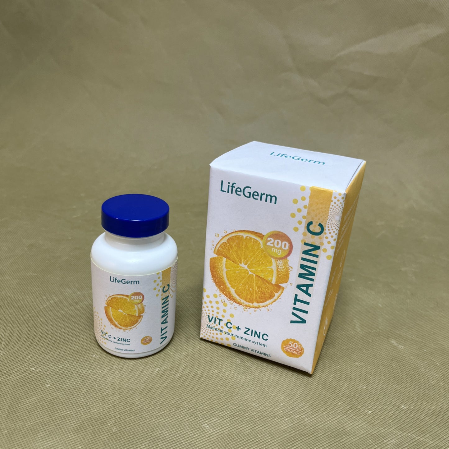 LifeGerm   Gummy vitamins,Vitamin C and Zinc Gummies , Vegan, Non-GMO, and Gluten Free Supplement