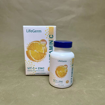 LifeGerm   Gummy vitamins,Vitamin C and Zinc Gummies , Vegan, Non-GMO, and Gluten Free Supplement