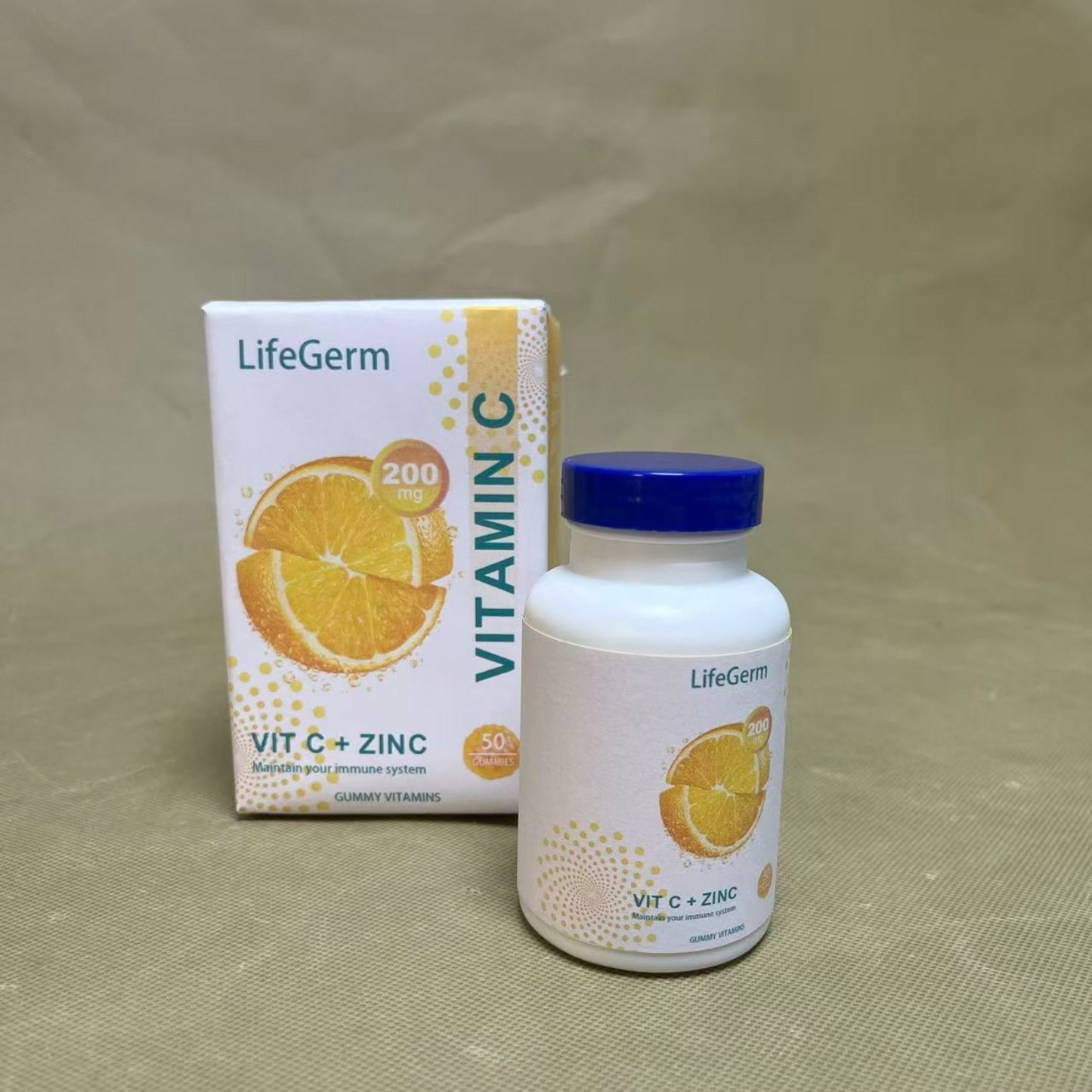 LifeGerm   Gummy vitamins,Vitamin C and Zinc Gummies , Vegan, Non-GMO, and Gluten Free Supplement