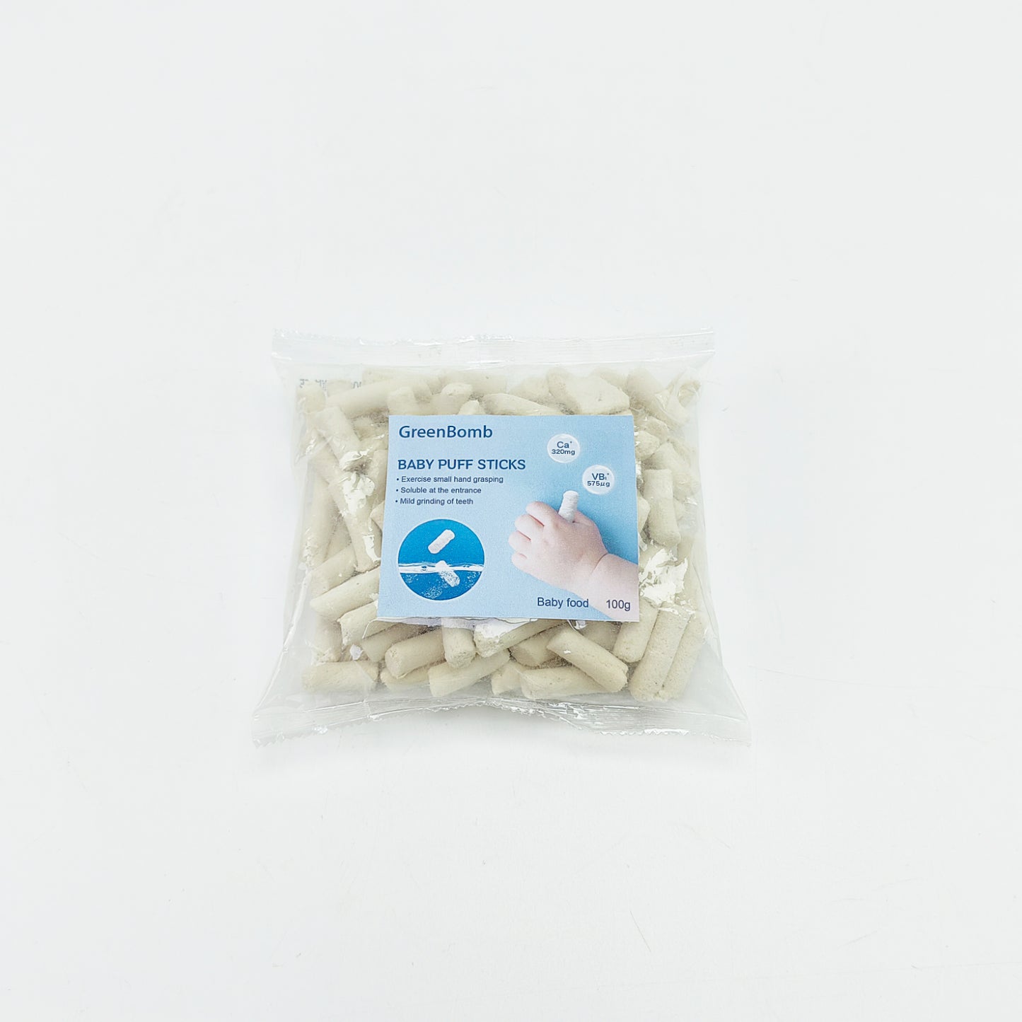 GreenBomb   Baby food,Puffs Teething Snack for Babies & Toddlers ,Wholesome Baby Teether Food, for 6 Months to 2 Years