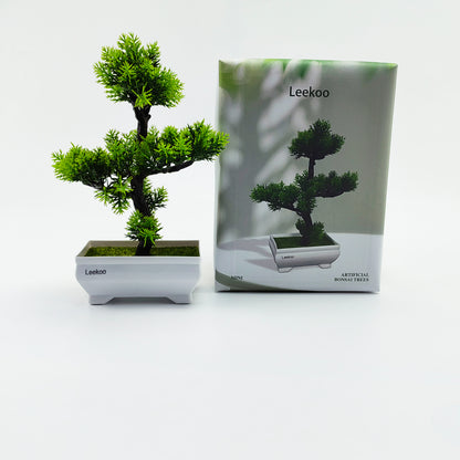 Leekoo  Artificial bonsai trees,  Indoor Small Fake Plants Decor for Home Bedroom Office Desk Farmhouse Decor