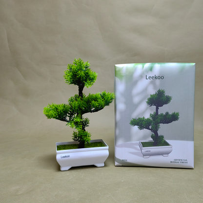Leekoo  Artificial bonsai trees,  Indoor Small Fake Plants Decor for Home Bedroom Office Desk Farmhouse Decor