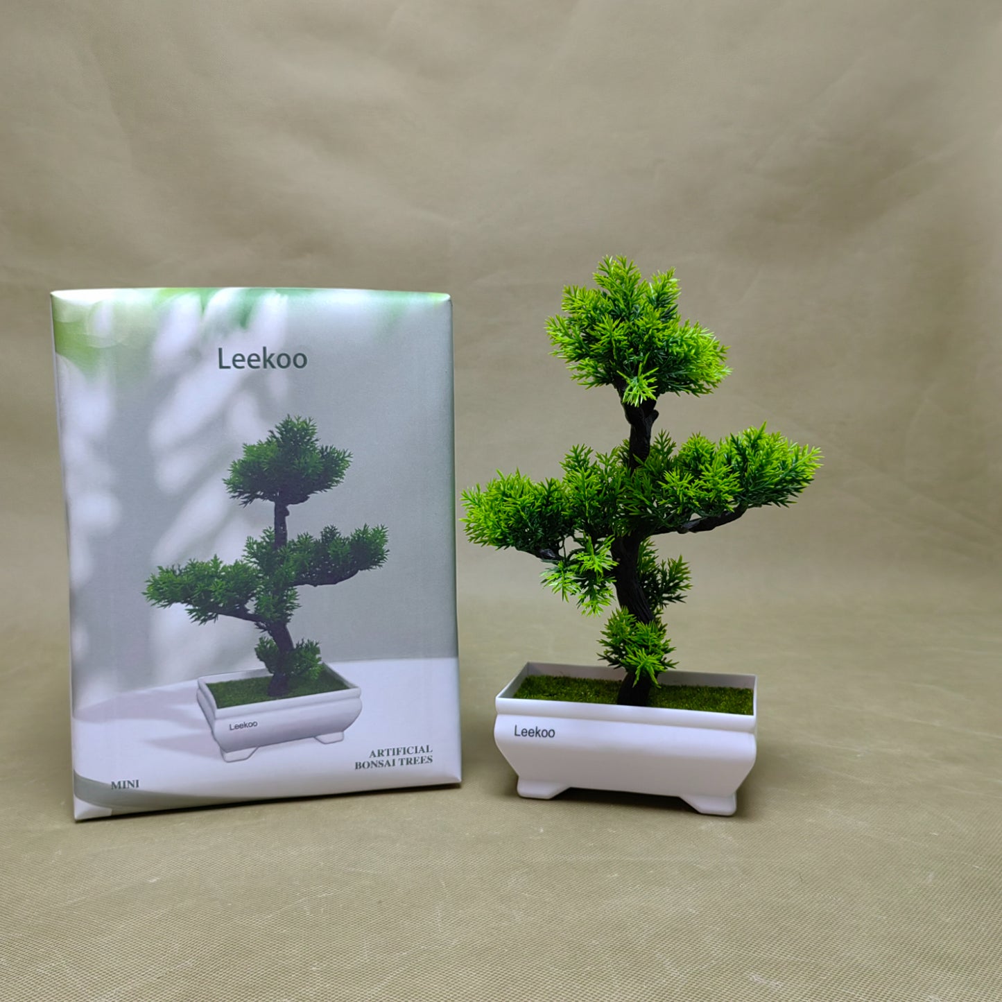 Leekoo  Artificial bonsai trees,  Indoor Small Fake Plants Decor for Home Bedroom Office Desk Farmhouse Decor