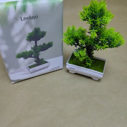 Leekoo  Artificial bonsai trees,  Indoor Small Fake Plants Decor for Home Bedroom Office Desk Farmhouse Decor