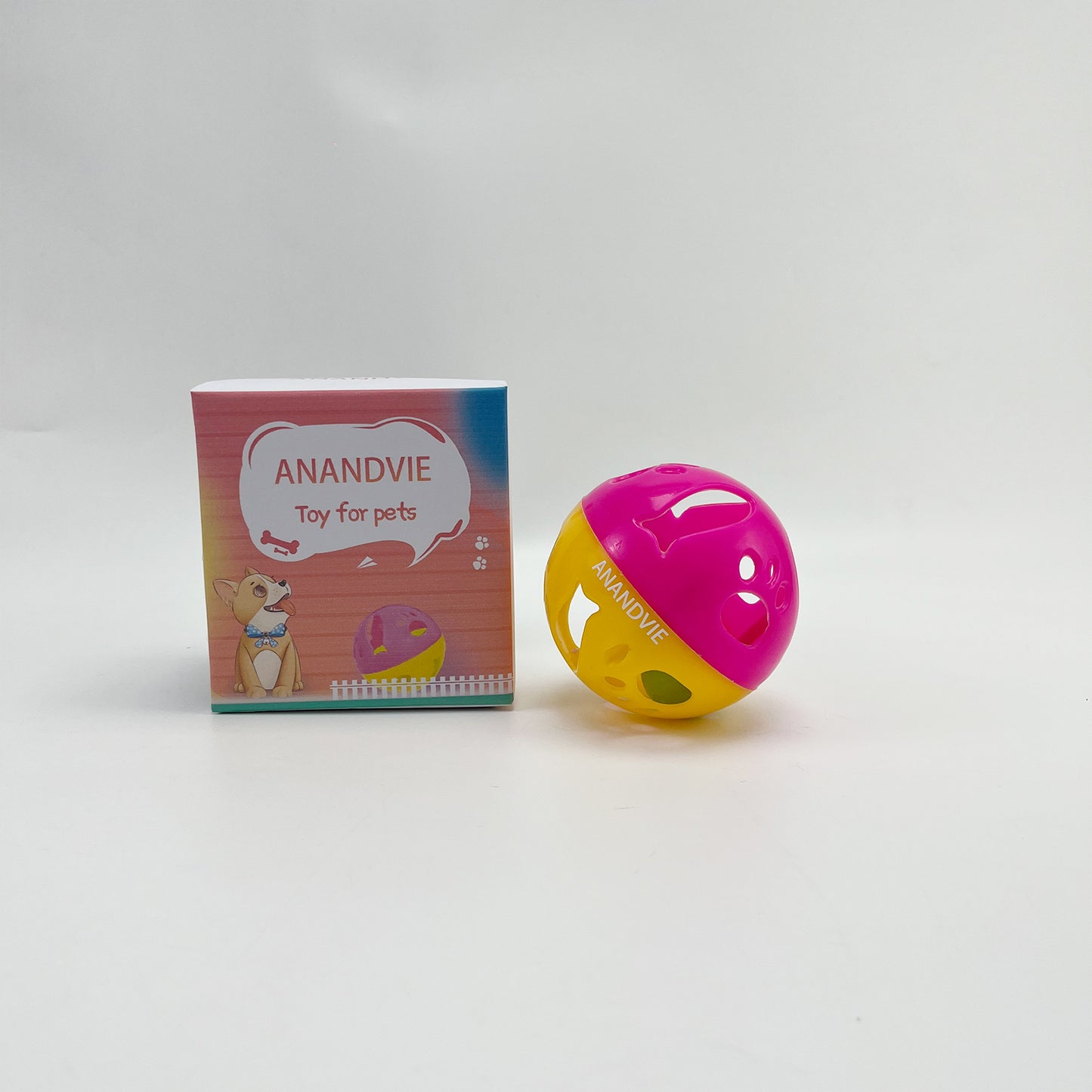ANANDVIE   Pet toys ,Plastic Ball Cat Toys, Bell Jingle Kitten Toy,for Cat Indoor Training