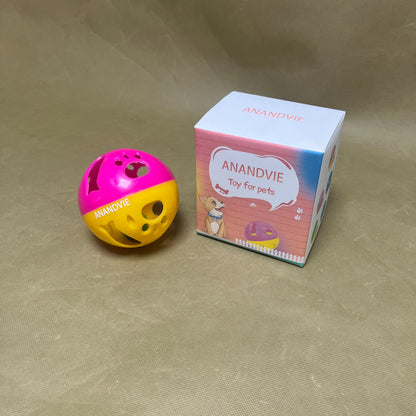 ANANDVIE   Pet toys ,Plastic Ball Cat Toys, Bell Jingle Kitten Toy,for Cat Indoor Training