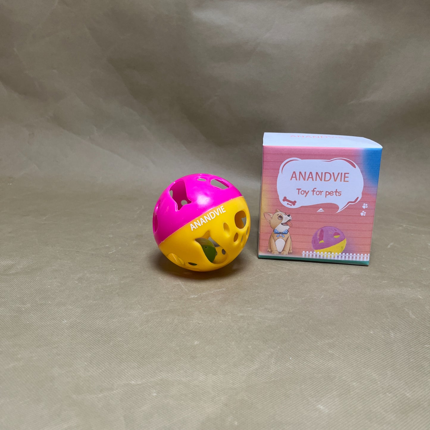 ANANDVIE   Pet toys ,Plastic Ball Cat Toys, Bell Jingle Kitten Toy,for Cat Indoor Training